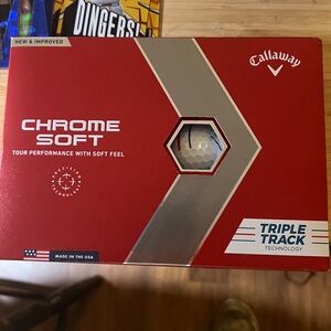 Callaway Chrome Soft Golf Balls - Red and Silver Box